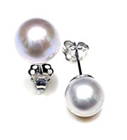 Earrings Woman Collezione Perle in White Gold Perla PERLE FW 7.5/8 GREY MP U/Z 1.85 B
